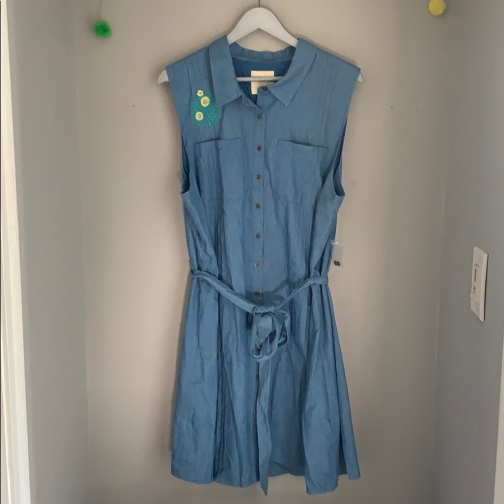 ModCloth NWOT 100% cotton denim dress